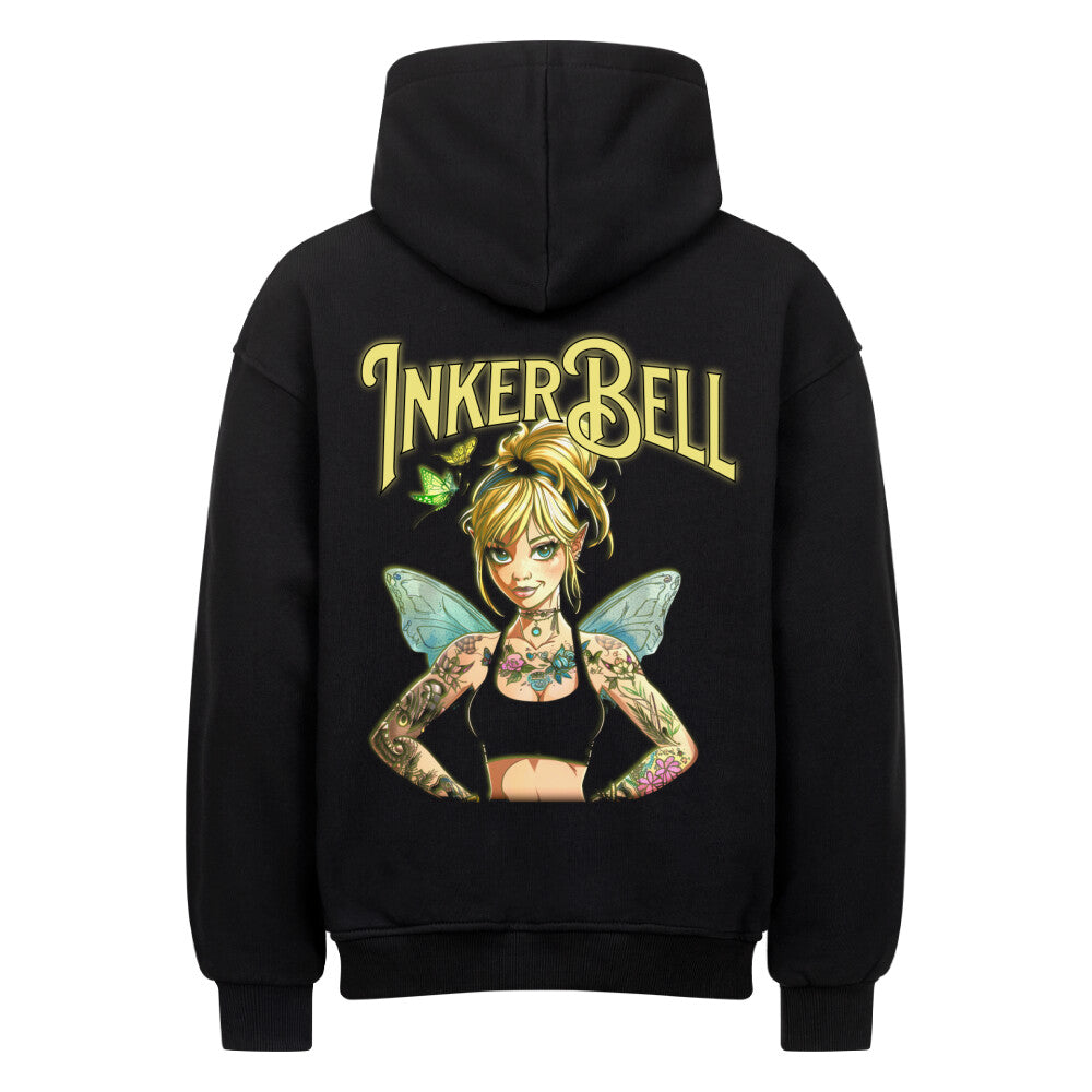 Inkerbell - Heavy Oversized Backprint Hoodie Hoodie  XS Schwarz  Tattoo Fashion von inked-mafia.de. Dieses Teil gehört in jeden Kleiderschrank eines inked-rebels! Finde ideale Geschenke für Tätowierte, Tattoofans oder Tätowierer.