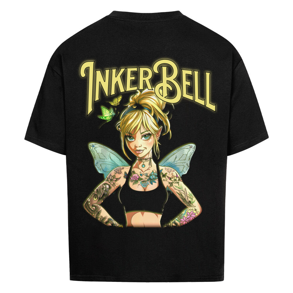 Inkerbell - Heavy Oversized Backprint Shirt T-Shirt  XS Schwarz  Tattoo Fashion von inked-mafia.de. Dieses Teil gehört in jeden Kleiderschrank eines inked-rebels! Finde ideale Geschenke für Tätowierte, Tattoofans oder Tätowierer.