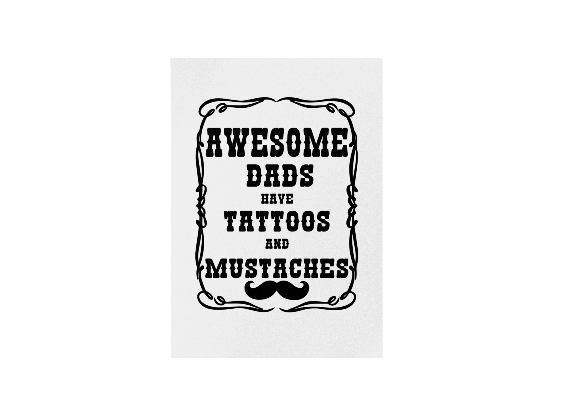 Awesome dads - Poster Poster     Tattoo Fashion von inked-mafia.de. Dieses Teil gehört in jeden Kleiderschrank eines inked-rebels! Finde ideale Geschenke für Tätowierte, Tattoofans oder Tätowierer.